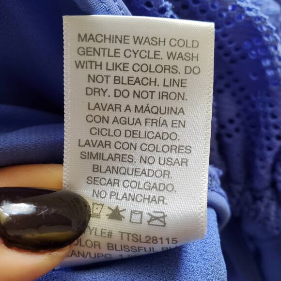 Time & Tru Blue One Piece Bathing Suit XL - Picture 4 of 4